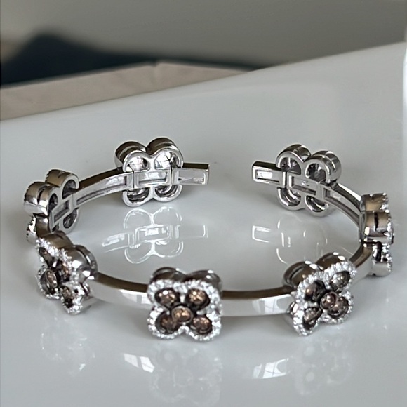 18 karat gold, and 3 carat diamond bracelet - Picture 8 of 17